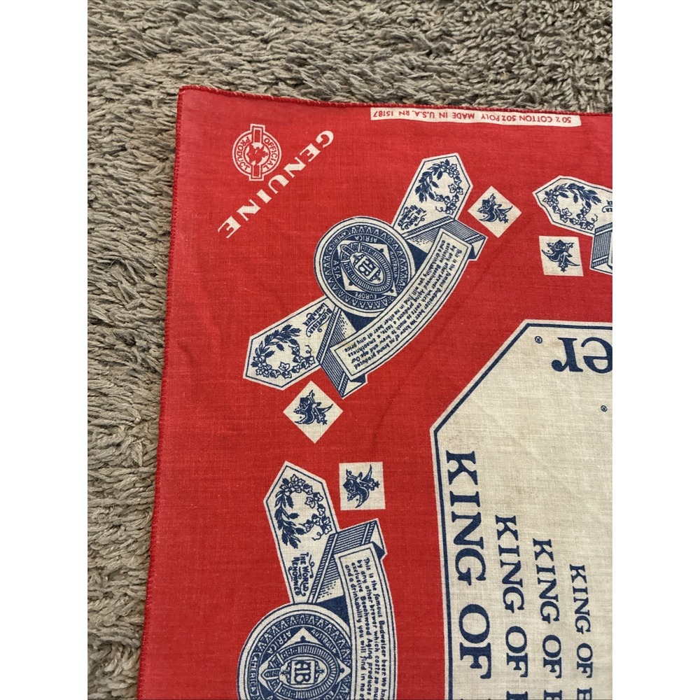 Budweiser King of Beers Genuine Bandana Breweriana Theme